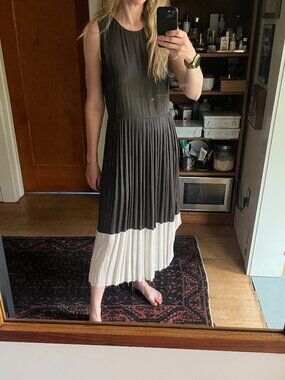 Ulla Johnson pleated two tone dress size 8